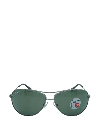 Ray Ban Pilot-frame Sunglasses In Green