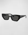 Ray Ban Zena Bio-based Sunglasses Black Frame Grey Lenses 52-22 In Black