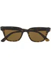 Ray Ban Polarised Rectangular Frame Sunglasses In Brown