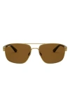 Ray Ban Ray-ban Polarized 55mm Aviator Sunglasses In Multi