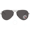 RAY BAN RAY BAN POLARIZED BLACK AVIATOR UNISEX SUNGLASSES RB3689 004/48 62