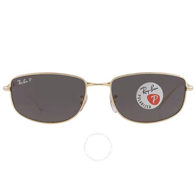 Ray Ban Polarized Black Irregular Unisex Sunglasses Rb3732 001/48 56 In Gold