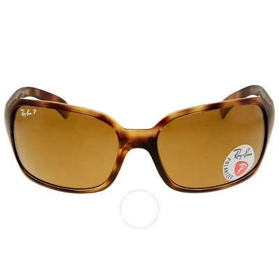 Ray Ban Polarized Brown Classic B-15 Rectangular Ladies Sunglasses Rb4068 642/57 60