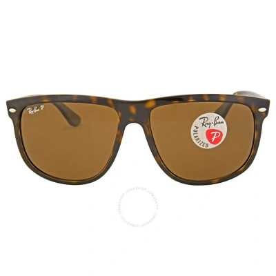 Ray Ban Open Box -  Polarized Brown Classic B-15 Square Unisex Sunglasses Rb4147 710/57 60