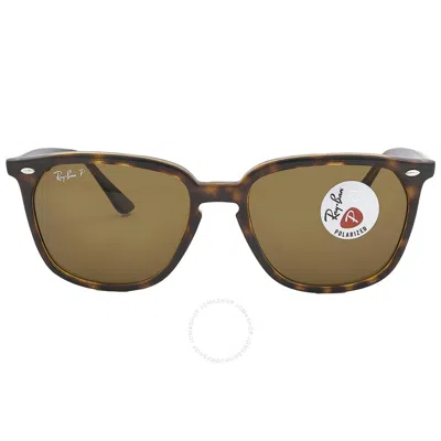 Ray Ban Polarized Brown Square Unisex Sunglasses Rb4362 710/83 55