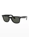Ray Ban Polarized Classic Wayfarer Acetate Sunglasses In Black