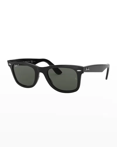 Ray Ban Polarized Classic Wayfarer Acetate Sunglasses In Black