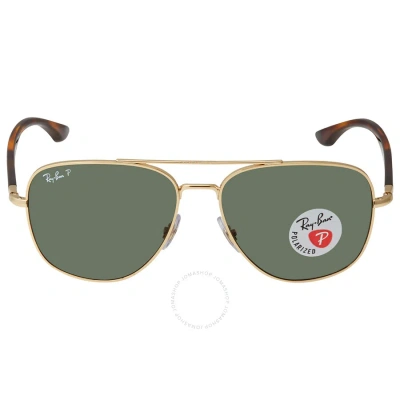 Ray Ban Polarized Green Classic G-15 Aviator Unisex Sunglasses Rb3683 001/58 56