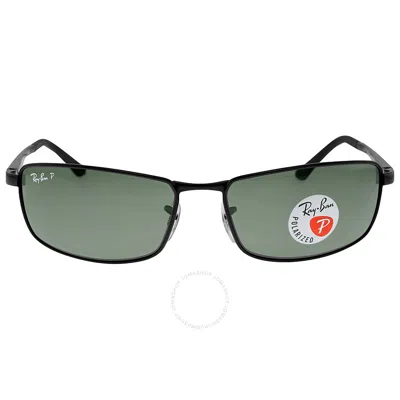 Ray Ban Polarized Green Classic G-15 Rectangular Men's Sunglasses Rb3498 002/9a 61