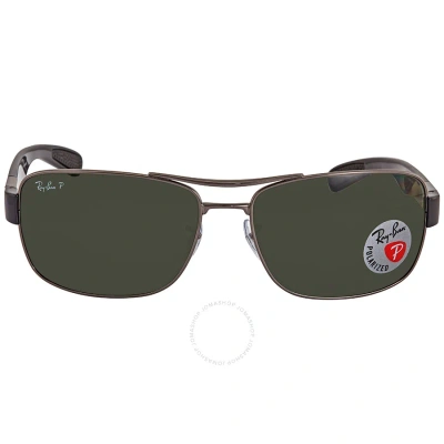 Ray Ban Polarized Green Classic G-15 Square Men's Sunglasses Rb3522 004/9a 64 In Green / Gun Metal / Gunmetal