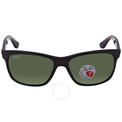 Ray Ban Polarized Green Classic G-15 Square Unisex Sunglasses Rb4181 601/9a 57 In Black Green Classic G-15