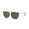 Ray Ban Polarized Green Irregular Unisex Sunglasses Rb4451 630658 53