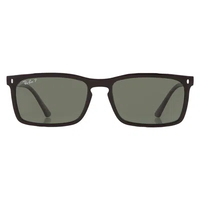 Ray Ban Polarized Green Rectangular Unisex Sunglasses Rb4435 901/58 59 In Black