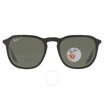 Ray Ban Polarized Green Square Unisex Sunglasses Rb2203 919/58 52 In Black