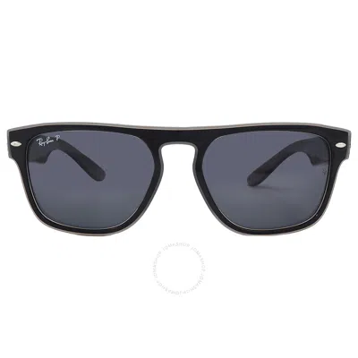 Ray Ban Polarized Grey Square Unisex Sunglasses Rb4407 673381 57 In Black