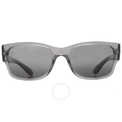 Ray Ban Polarized Smoke Square Unisex Sunglasses Rb4388-6647g3-55 In Gray