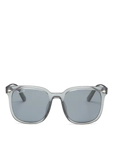 Ray Ban Ray-ban Polarized Square Sunglasses, 56mm In Gray/blue Polarized Solid