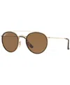 Ray Ban Ray-ban Sunglasses In Gold,brown Gradient Polar