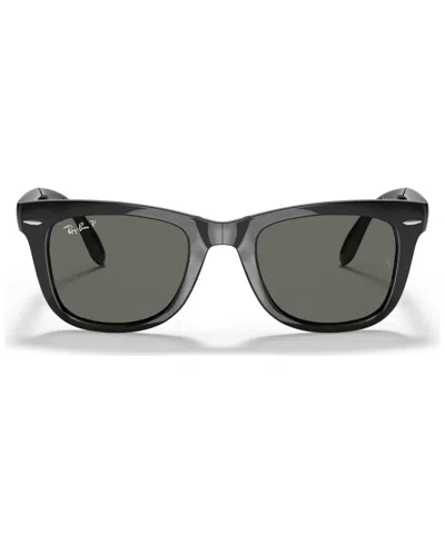 RAY BAN POLARIZED SUNGLASSES, RB4105 FOLDING WAYFARER