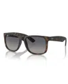 Ray Ban Polarized Sunglasses, Rb4165 Justin Gradient In Havana,blue