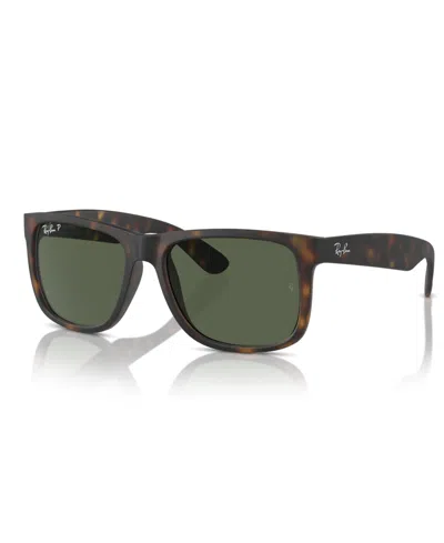 Ray Ban Polarized Sunglasses, Rb4165 Justin Gradient In Havana,green