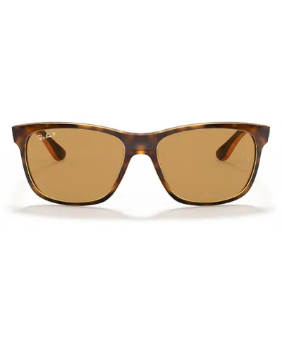 Ray Ban Polarized Sunglasses , Rb4181 In Yellow,brown