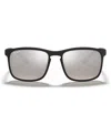 Ray Ban Ray In Matte Black,blue Mir Gold Gradient Polar