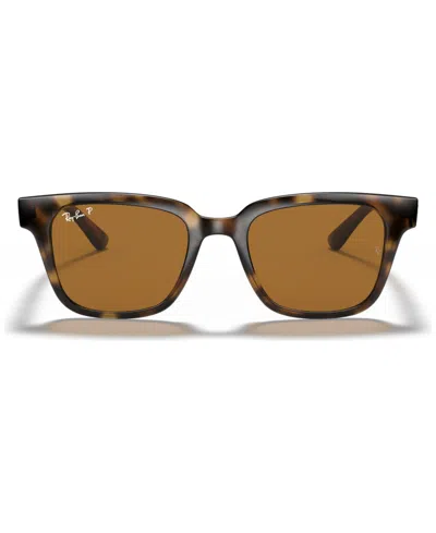Ray Ban Polarized Sunglasses, Rb4323 51 In Havana,polar Brown