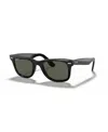 Ray Ban Ray-ban Original Wayfarer Rb 2140 Sunglasses In Polished Black,green Polar