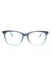 Ray Ban Polished-effect Square-frame Glasses In Blue