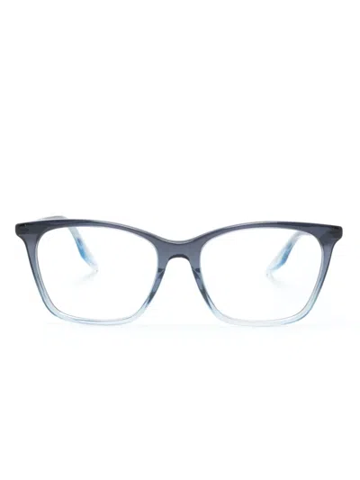 Ray Ban Polished-effect Square-frame Glasses In Blue
