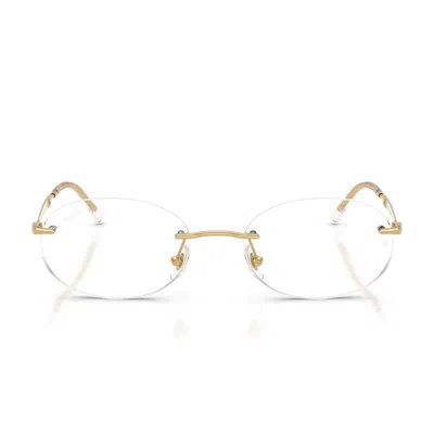 Ray Ban Prescription Glasses Rx3767 V 2500 Gold Arista/transparent Unisex In Neutral