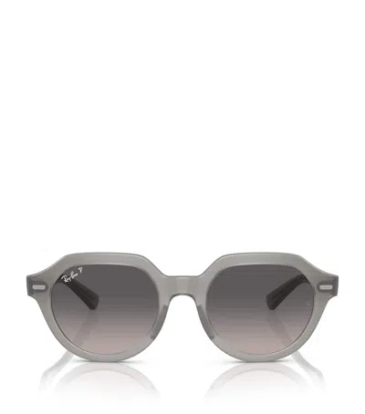 Ray Ban Ray-ban Womens Grey Rb4399 Solar Gina Square-frame Acetate Sunglasses