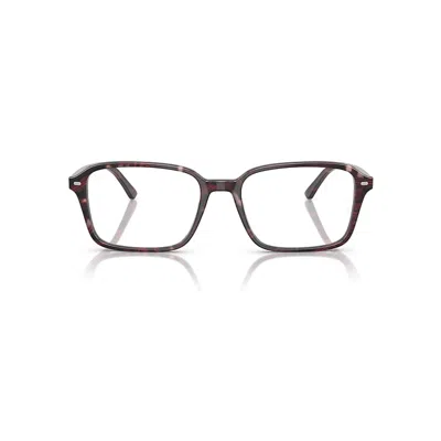 Ray Ban Raimond Optics Eyeglasses Transparent Fantasy Violet/red Frame Clear Lenses Polarized 54-18 In Transparent Fantasy Violet&#47red