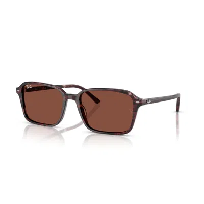 Ray Ban Raimond Red Rectangular Unisex Sunglasses Rb2231 1416c5 56 In Burgundy