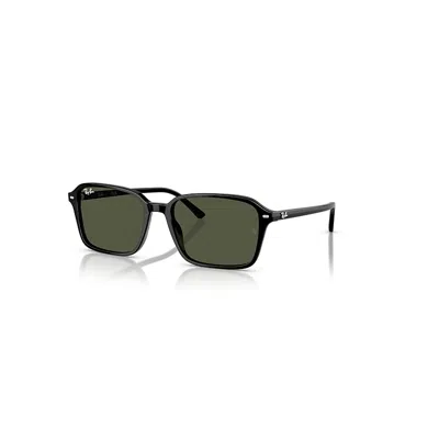 Ray Ban Raimond Sunglasses Black Frame Green Lenses 58-18 In Schwarz