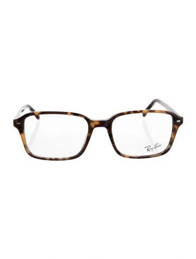 Pre-owned Ray Ban Raimond Square Eyeglasses In Brown