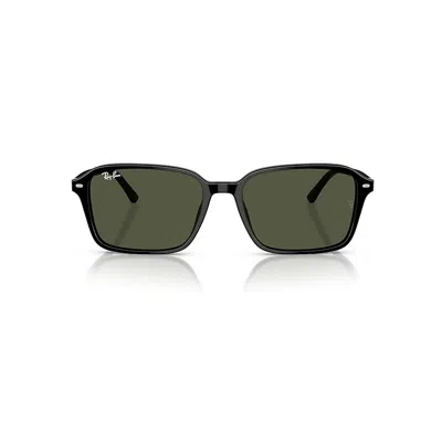 Ray Ban Raimond Sunglasses Black Frame Green Lenses 56-18