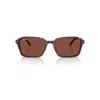 Ray Ban Raimond Sunglasses Transparent Fantasy Violet/red Frame Red Lenses 56-18 In Transparent Fantasy Violet&#47red