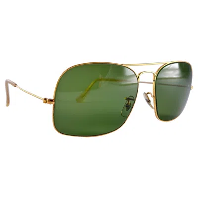Pre-owned Ray Ban Rare Vintage  1978 Gold Rb3 Lens B&l Sunglasses In Gray