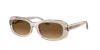 Ray Ban Rb2221 Sunglasses Transparent Beige Frame Brown Lenses Polarized 53-18