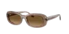 Ray Ban Rb2221 Sunglasses Transparent Beige Frame Brown Lenses Polarized 53-18 In Brown