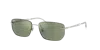 Ray Ban Square-frame Rimless Sunglasses In Green
