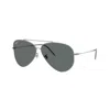 Ray Ban Aviator Reverse Sonnenbrillen Gunmetal Fassung Grau Glas Polarisiert 62-11 In Gray