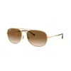 Ray Ban Men's Bain Bridge Aviator Sunglasses In Brown