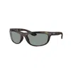 Ray Ban Balorama Sunglasses Havana Frame Blue Lenses 62-19 In Brown
