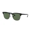 Ray Ban Clubmaster Metal Sunglasses Black Frame Green Lenses Polarized 51-21