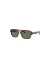 Ray Ban Corrigan Irregular 54mm Rectangular Sunglasses In Green