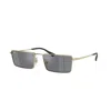 Ray Ban Ray-ban Emy 56mm Rectangular Sunglasses In Gray