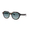 Ray Ban Gina Sonnenbrillen Dunkel Havana Auf Multicolor Fassung Grau Glas 51-21 In Brown